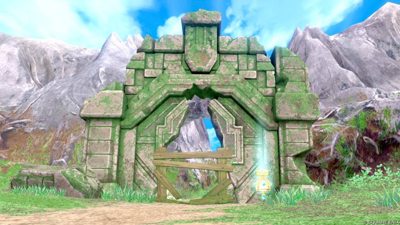 カラマド高原・遺構前